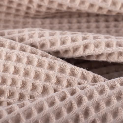 PÜSKÜL - Turkish Waffle Weave Towel Set - 100% Turkish Cotton Long-Staple Cotton, 4-Piece Bathroom Set (2 Bath, 2 Hand Towels) - Made in Turkey (Beige, Towel Set - 2 Hand & 2 Bath Towels) - color: Beige, size: Towel Set - 2 Hand & 2 Bath Towels