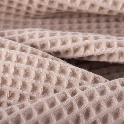 PÜSKÜL - Turkish Waffle Weave Towel Set - 100% Turkish Cotton Long-Staple Cotton, 4-Piece Bathroom Set (2 Bath, 2 Hand Towels) - Made in Turkey (Beige, Towel Set - 2 Hand & 2 Bath Towels) - color: Beige, size: Towel Set - 2 Hand & 2 Bath Towels