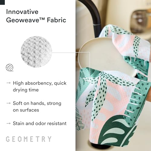 GEOMETRY Kitchen Tea Towels - Quick Dry Microfiber Dish Towels for Kitchen Diedre, 18" x 30" 1 Pack - color: Henley, style: Kitchen Towel - Single