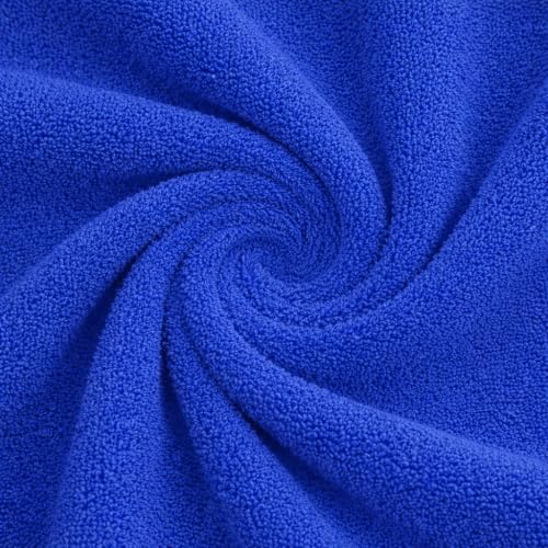 Fingertip Hand Towel | Absorbent |11x18 | Terry Velour Premium Washcloths, Bathroom use, 100% Cotton, Face, fingertip, Soft, Guest Towels (Pack of 4) (4, Royal Blue) - color: Royal Blue