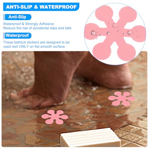PATIKIL Bathtub Non Slip Stickers 3.15x3.15 Inch, 12 Pack Snowflake Safety Shower Floor Anti Slip Stickers with Adhesive Decals Scraper for Bath Tub Shower Floor Stair, Black - color: Black
