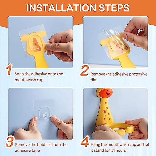 SooGree Kids Toothbrushes Holder Animal Tooth Cup Holder Wall Mounted Sucker Toothpaste Storage Set Cute Household Toothpaste Rack Mouthwash Cup Rack for Children,No Punching Shelf Bracket with Cup - color: Deer