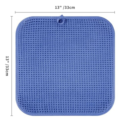 Microfiber Waffle Face Towels, 2 Pieces, Soft, Absorbent, Fast Drying, Lint Free 430 GSM (Dark Blue) - color: Dark Blue
