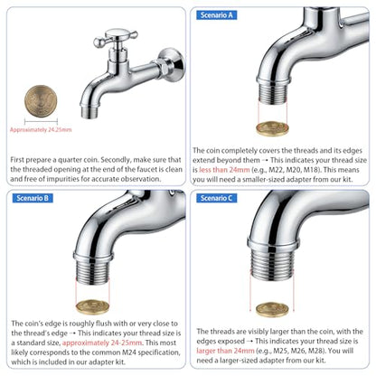 10 pcs Faucet Adapter Kit, CNYMANY Kitchen Aerator Adapter Set Male M20 Female Sink Adapter Connecting Garden Hose Water Filter Standard Hose via Diverter
