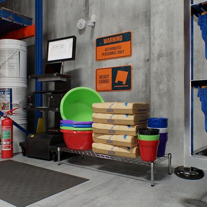 18" Deep x 48" Wide x 8" Height Wire Shelving Kit | 1-Tier | NSF Commercial Storage Rack Unit - size: 18" Deep x 48" Wide
