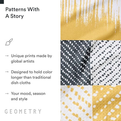 GEOMETRY Kitchen Dish Cloths - Quick Dry Dishcloths for Kitchen - Premium Dish Rags with Geoweave - 3-Pieces This and that - color: Harvest, style: Dishcloth