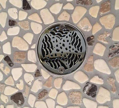 3.25" Round Shower Drain Cover – Starfish Design – 304 Stainless Steel – Fits Oatey, Sioux Chief, AB&A