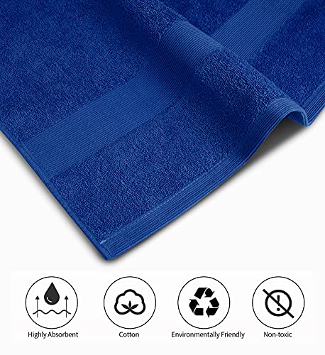 Luxury Bath Towels Set of 4 (27” x 54”) | Towels for Bathroom | Super Soft | Highly Absorbent Towels for Home, Spa, Gym (Royal Blue) - color: Royal Blue