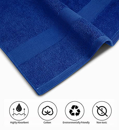 Luxury Bath Towels Set of 4 (27” x 54”) | Towels for Bathroom | Super Soft | Highly Absorbent Towels for Home, Spa, Gym (Royal Blue) - color: Royal Blue