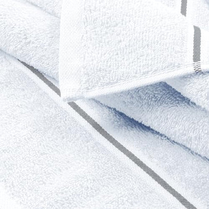 MyOwn Ultra Soft 6 Pack Cotton Towel Set, Contains 2 Bath Towels 28x55 inch, 2 Hand Towels 16x24 inch & 2 Wash Coths 12x12 inch, Ideal Everyday use, Compact & Lightweight - White - color: White, size: 6 Piece Set