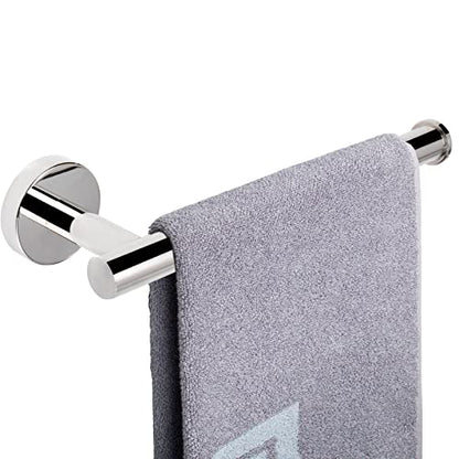 NearMoon Hand Towel Holder/Towel Ring, Thicken Stainless Steel Hand Towel Bar for Bathroom, Rustproof Wall Mounted Towel Rack, Contemporary Style Bath Accessories, 9 Inch (1 Pack, Chrome Finish) - color: Chrome Finish