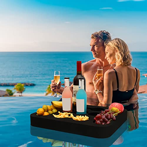 Floating Drink Holder,Refreshment Table Tray for Pool Beach Party or Hot Tub Float Loung-Versatile & Portable Serving Bar