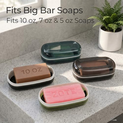 AIMAIAIMAI Shampoo Bar Holder Travel Case for Two Bars, Large Soap Container for Bathroom or Travel (1 Pack, Red Style A-Large) - color: Red Style A-large