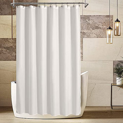 ALYVIA SPRING 72x80 Long Waterproof Fabric Shower Curtain or Liner White | 2 Magnets, Soft Cloth & Hotel Quality, Machine Washable, Light-Weight, Long Size - color: White, size: 72"W x 80"L (Pack of 1)