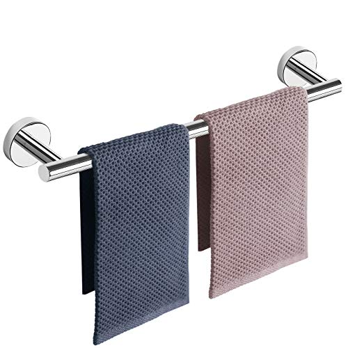 NearMoon Bathroom Towel Bar, Bath Accessories Thicken Stainless Steel Shower Towel Rack for Bathroom, Towel Holder Wall Mounted (1 Pack, Chrome Finish, 24 Inch) - color: Chrome Finish, size: 24 Inch