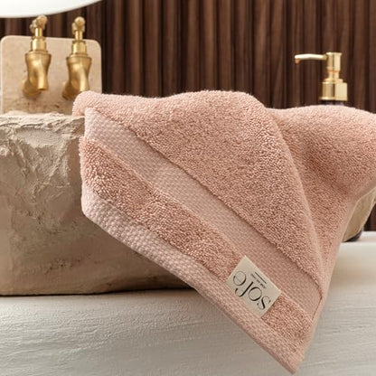 SOFE H&L | Olea Luxury Turkish Cotton Bath Towel Set of 1 : 1 Jumbo Bath Towel Blush | Premium, Soft, Durable, Absorbent | XL Bath Towels Oversized - color: Blush, size: Set of 1 (1 Jumbo Bath Towel)