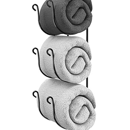 Deco Brothers 6-Tier Towel Rack, Wall Mounted Towel Holder, Bronze