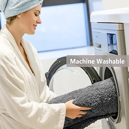 VANZAVANZU Bath Mats Non Slip Ultra Soft Absorbant Microfiber Fluffy Thick Bathroom Rugs Machine Washable (16"x24", Dark Gray) - color: Dark Gray, size: 16"x24"