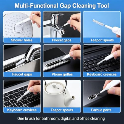 Shower Head Cleaning Brush for Small Holes, Multifunctional Shower Head Cleaner Tool Anti-Clogging Nozzle, Showerhead Cleaning Brushes Picks for Household Bathroom (30Pcs) - color: 30pcs