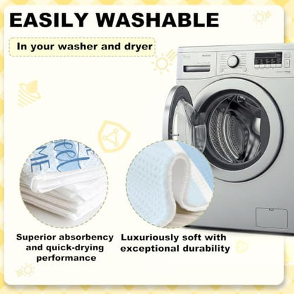 ZHAMEN Blue Floral Kitchen Towel Soft Absorbent Hand Tea Towels Set of 2 - color: Multi 1575