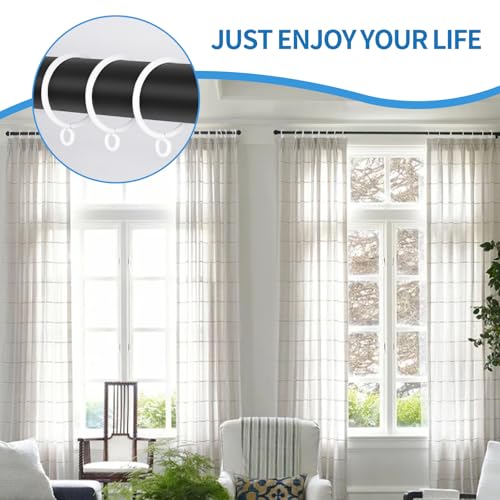 44 Pack Curtain Rings with Eyelets, Metal Drapery Rings for Pinch Pleat Curtains, Drape Ring 1.5 Inch I D, Fits Up to 1.2 in Rod (White) - color: White