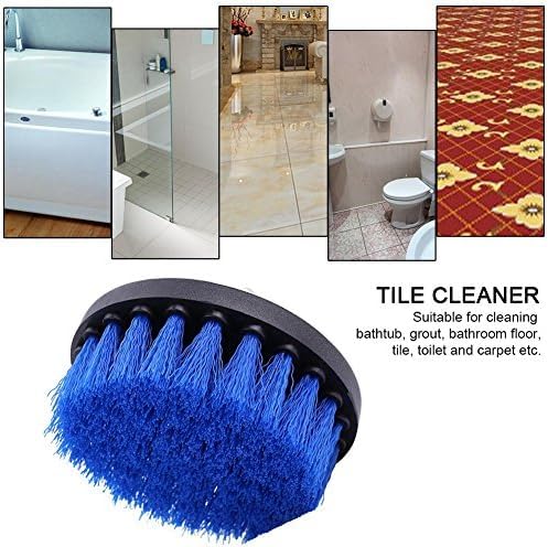 Drill Power Cleaning Brush Set of 4, Power Scrubber Brushes with Extended Attachment, All Purpose for Floor, Tub, Shower, Tile, Bathroom and Kitchen Surface, Blue - color: Blue