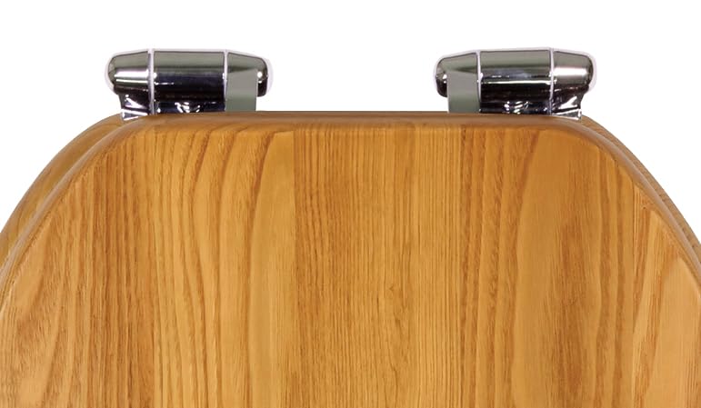 Design House Dalton Round Toilet Seat, Honey Oak | Surface, Oak, Hardware, 561241 - color: Honey Oak