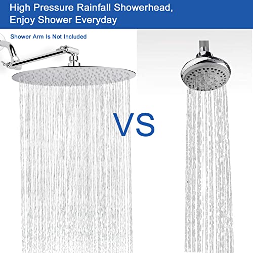 NearMoon Rain Shower Head, Ultra-Thin Design-Pressure Boosting, Awesome Some Experience, High Flow Stainless Steel Rainfall Head (16 Inch, Chrome Finish) - color: Chrome Finish, size: 16 Inch