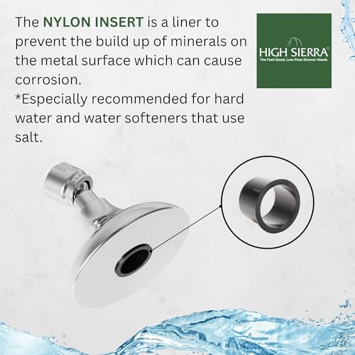 High Sierra® HALF DOME® Solid Lead-Free Metal 1.5 GPM Award Winning. Ultra Low Flow Shower Head. Patented Nozzle Never Clogs - Polished Chrome Finish - color: Chrome, size: 1.5 GPM