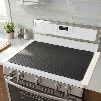 Silicone Stove Gap Covers with Stainless Steel, Oven Gap Filler Seals Gaps Between Stovetop and Counter, Stove Gap Guards Range Trim Kit, Easy to Clean Stove Gap Guard (Beige 2 Pack,25") - color: Beige, size: 25 inches