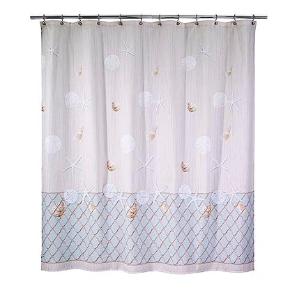 Avanti Linens - Shower Curtain, 100% Polyester Shower Curtain, Lightweight & Machine Washable, Coastal Home Decor, 72" x 72" (Seaglass) - size: 72"W x 72"L (Pack of 1)