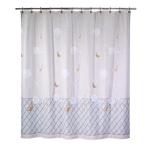 Avanti Linens - Shower Curtain, 100% Polyester Shower Curtain, Lightweight & Machine Washable, Coastal Home Decor, 72" x 72" (Seaglass) - size: 72"W x 72"L (Pack of 1)