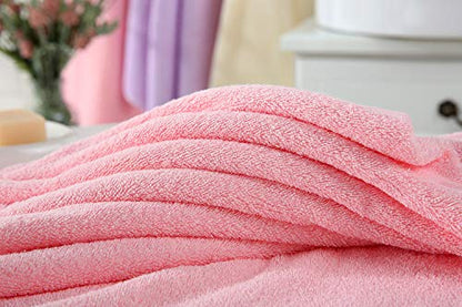 Cotton Washcloth Towel Set 6 Pack, Cotton 30x14 Inch Bath Towels - Highly Absorbent, Lint-Free & Quick Dry for Bathroom, Hotel, Spa, Kitchen, Gym and Travel