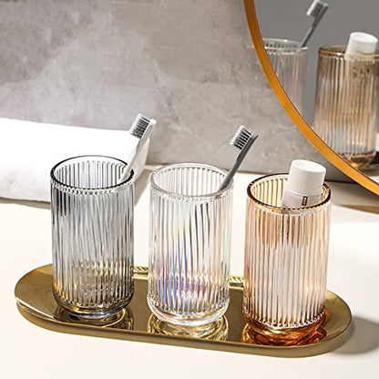 Gaolinci 2 Pcs Glass Tumbler Cup,Toothbrush Holder, Bathroom Cups, 13 oz - color: Dazzle Color, size: 13 oz