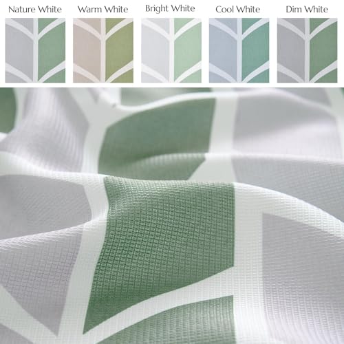 jinchan Green and White Shower Curtain Chevron Arrow Geometric Farmhouse Shower Curtains for Bathroom Waterproof Fabric Shower Curtain Modern Shower Curtain Set with Hooks 70x72 inches - color: Arrow Green, size: 70"W x 72"L (Pack of 1)