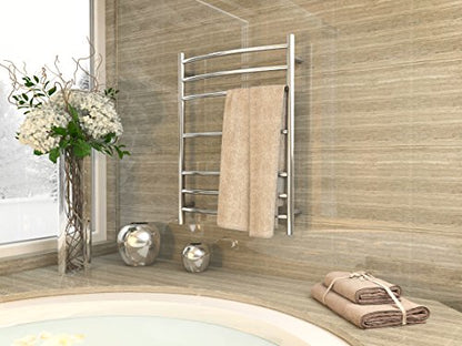 ANZZI Gown 7 Bar Wall Mounted Towel Warmer in Polished Chrome | Energy | Premium Sustainable Material Stylishly Crafted From Rhino, Finish Allows For Easy Cleaning, Built To Last - color: Polished Chrome