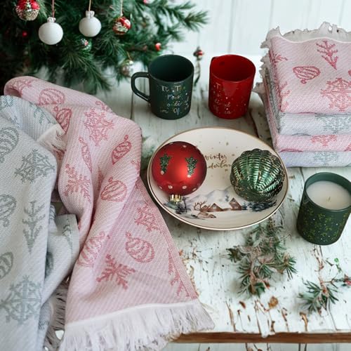 Christmas Hand Towels Set of 2, Festive Holiday Bathroom & Kitchen Towels (Santa's Pick) - color: Santa's Pick