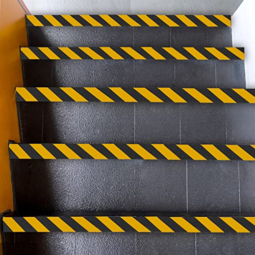 COSIMIXO 4" x 35Ft Black&Yellow Heavy Duty Anti Slip Tape for Stairs Outdoor/Indoor Waterproof Grip Tape Safety Non Skid Roll for Stair Steps Traction Tread Staircases Anti-Slip Strips… - size: 4" x 35Ft Black & Yellow