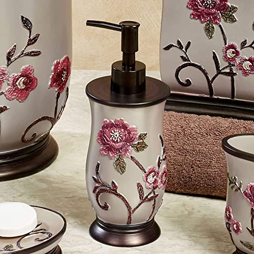 Zahari Home Larrisa Stylish Soap Dispenser Set - Modern Print Design for Kitchen and Bathroom - Lotion Pump, Dish Soap, Hand Sanitizer, Hand Soap - Cute and Practical - color: Larrisa