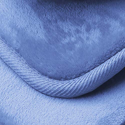 Clara Clark 3 Piece Bathroom Rugs Bath Mat Set, Velvet Memory Foam Bath Mats for Bathroom - Non-Slip, PVC Backing Bath Rugs, Washable - Dries Quickly, Blue - color: Calm Blue