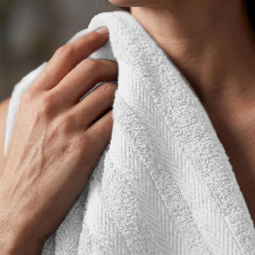 RIVERSIDE Pack of 2 Extra Large Bath Sheets 35 x 70 Inches, 100% Ring Spun Cotton, Hotel Quality, Oversized Bath Towels, Super Soft, Highly Absorbent & Quicker to Dry, White Bath Towels - color: White, size: Bath Sheets (PK 2)