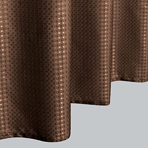 Mrs.Naturall Dark Brown Shower Curtain for Bathroom, Waterproof Fabric Western Bath Curtains with Hooks, Chocolate, 72x72 - color: Brown, size: 70"W x 72"L (Pack of 1)