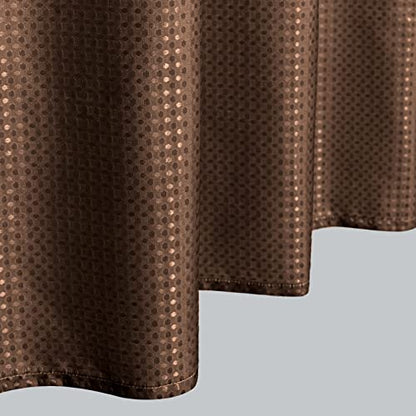Mrs.Naturall Dark Brown Shower Curtain for Bathroom, Waterproof Fabric Western Bath Curtains with Hooks, Chocolate, 72x72 - color: Brown, size: 70"W x 72"L (Pack of 1)