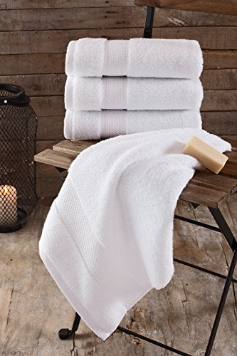BAGNO MILANO Turkish Towels Hotel-Spa Towel Set, 100% Turkish Cotton | Ultra Soft Plush Absorbent Towels Set (White, Bath Towel Set of 2) - color: White, size: Bath Towel Set of 2