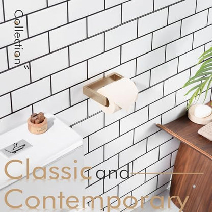 KOKOSIRI Toilet Paper Holder Spring Loaded Bathroom Toilet Roll Holder Wall Mount Champagne Bronze Stainless Steel B2011CPG - color: Champagne Bronze, size: Without Shelf