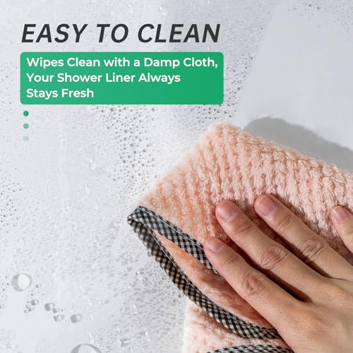 AmazerBath Long Shower Curtain 80 Inches Clear Shower Curtain Plastic Premium PEVA, Heavy Duty 8G Weighted Shower Curtains for Bathroom with 3 Big Stones and 12 Grommets, 72x80 Inches - color: 8g Clear, size: 72"W x 80"L (Pack of 1)