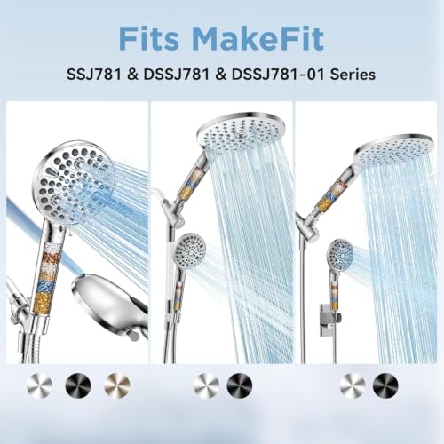 MakeFit Shower Head Filter Replacement Cartridge for SSJ781/DSSJ781/ DSSJ781-01/DSS1581 MakeFit Filtered Handheld Shower Head (1-PACK) - style: 1 PACK