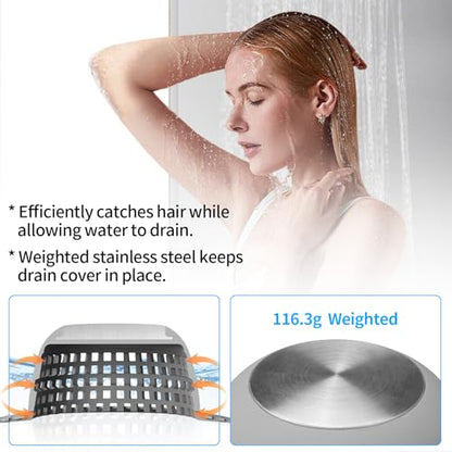 Aluvor Shower Drain Hair Catcher Bathtub Drain Cover Sink Drain Protector | Bathroom Sink & Bathtub Drain Strainer for Pop-Up & Regular Drains, Silver Grey - color: Silver Grey