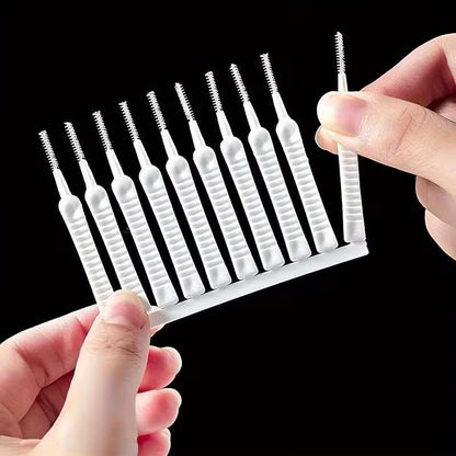 30PCS Shower Head Cleaning Brush Set - Crevice Cleaner for Bathroom Use | White nylon 30 brushes clean shower heads, faucets, grout & crevices. Scratch-free. For kitchens, bathrooms & year-round.
