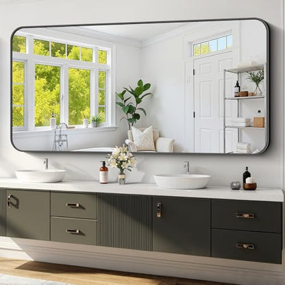 Koonmi Bathroom Wall Mirror,32x72 Inch Large Vanity Mirror for Over Sink - size: 72"L x 32"W
